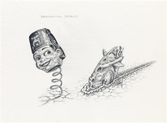 (MUSIC / FILM) TODD SCHORR. Group of 4 Drawings.